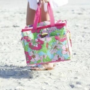 Lilly Pulitzer Insulater Tote Cooler Bag Big Flirt Print Floral Beach Vacation